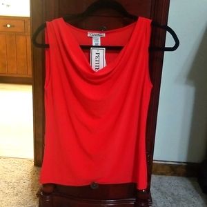 Carol Rose petite medium pink blouse for under jacket or cardigan.